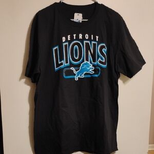 Detroit Lions Black Short Sleeve T-Shirt Size XL